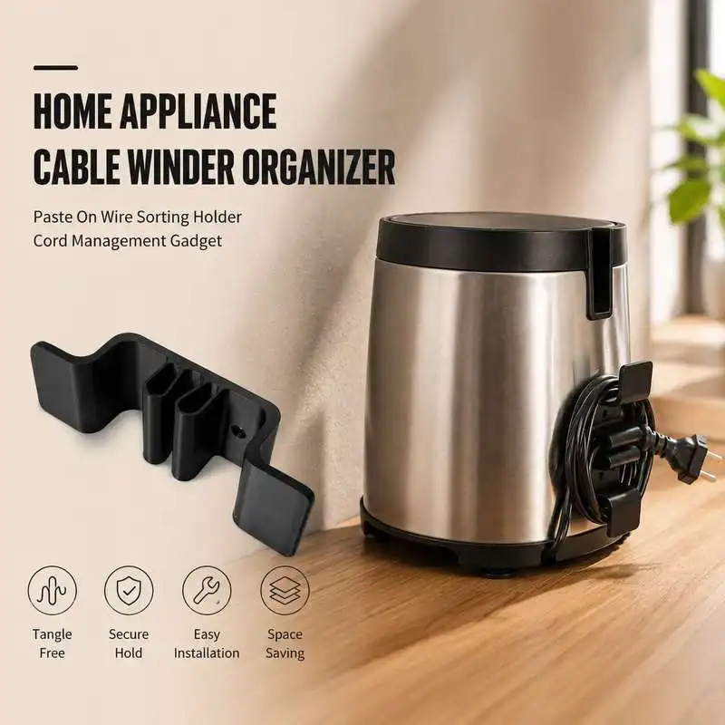Self Adhesive Home Appliance Cable Winder Organizer Paste On Wire Sorting Holder Cord Management Gadget