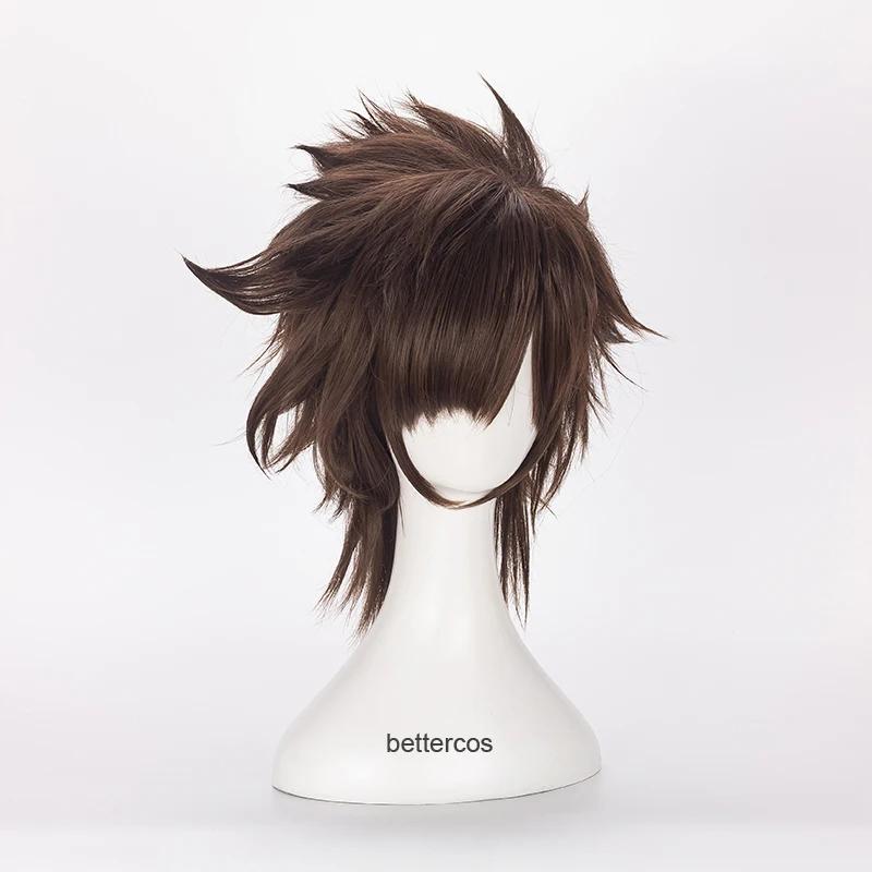JoJo's Bizarre Adventure Joseph Joestar Cosplay Wig Brown Short Heat Resistant Synthetic Hair Wig + Wig Cap
