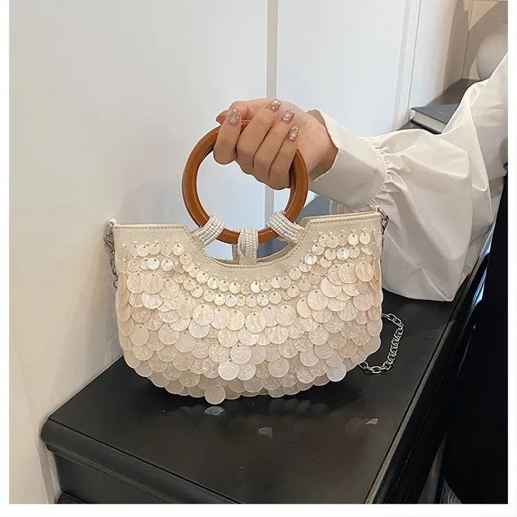 

Новая сумка-ракушка ручной работы 2026 года, вечерняя сумка с сказочным эфирным дизайном, роскошный уникальный клатч для вечеринок, женские сумочки и клатчи