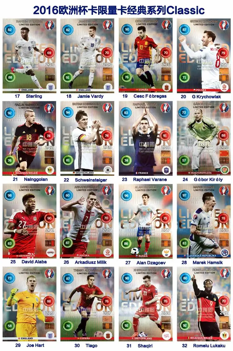 Panini UEFA EURO 2016 XL Official Soccer Trading Cards Ronaldo National‑Team Football Superstar Collectible Cards Gift Toys view 5