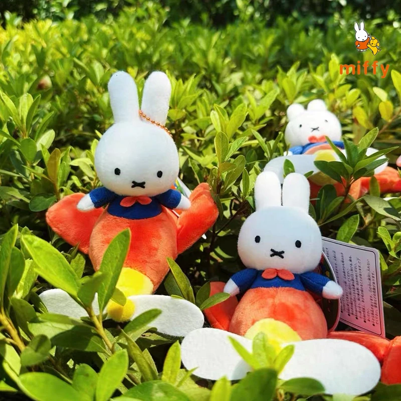 Kawaii Miffy Pilot Airplane Plush Keychain Cartoon Rabbit Bag Pendant Soft Stuffed Doll Ornament Collectible Mascot Perfect Gift view 5