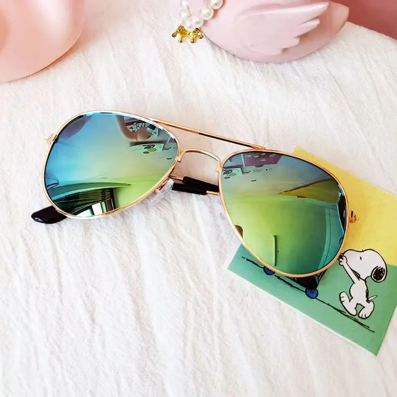 Klassische Piloten-Sonnenbrille für Kinder UV400 Metall Vintage Fahr-Sonnenbrille Outdoor Niedliche Mädchen Jungen Mode Sommer UV Kinder-Eyewear – Detail 9