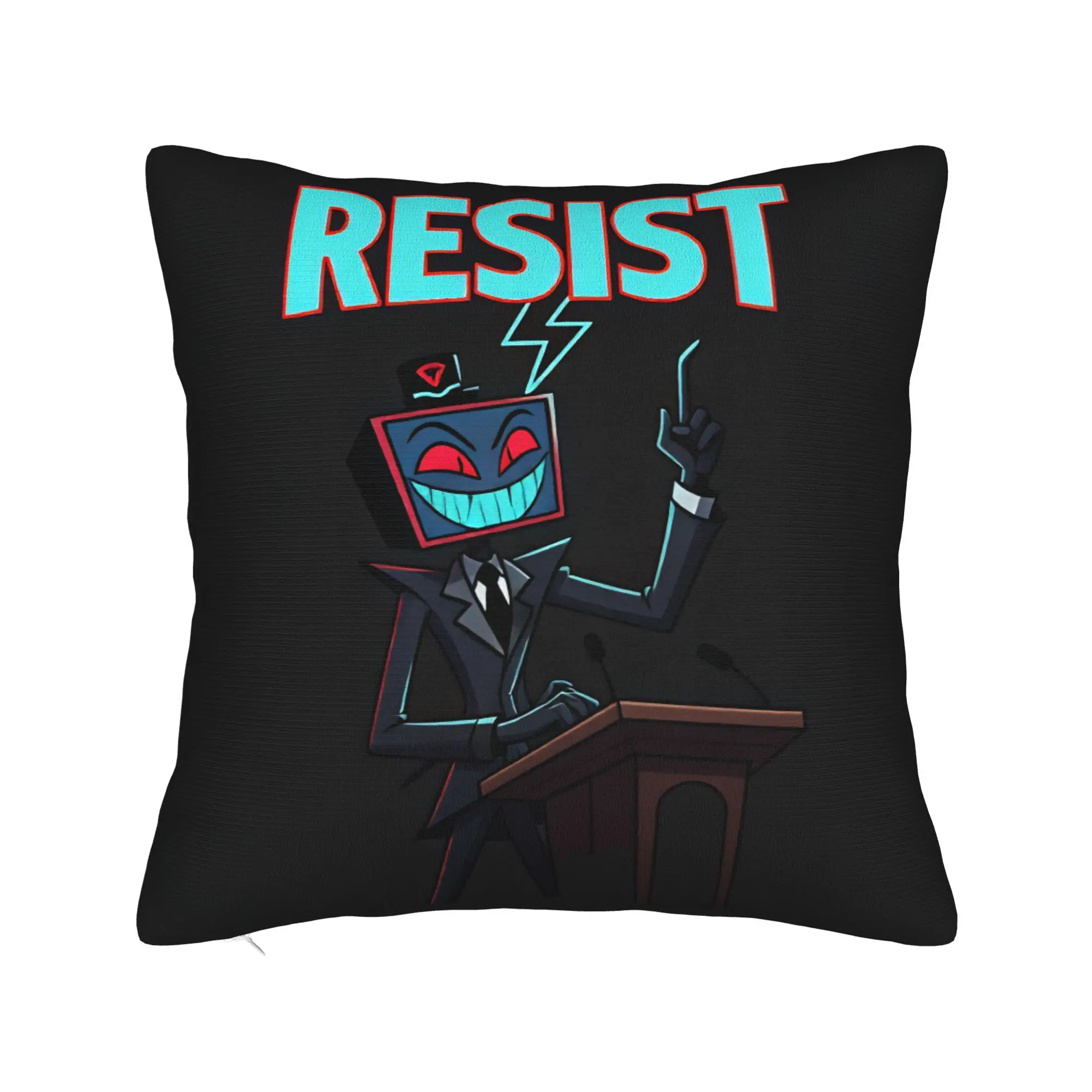 Hazbins Hoteling Vox Solo Metal Pillow Cover  Retro Trendy Pillow Case For Couch Sofa Bedroom Soft Pillowcases Gift