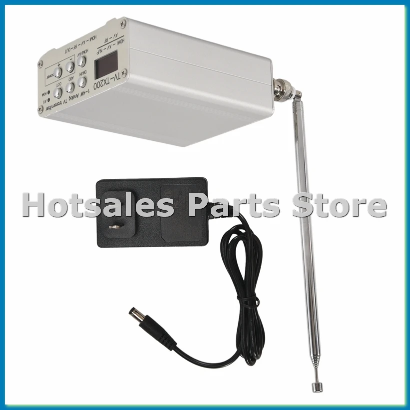 

TV-TX200 Аналоговый ТВ-передатчик VHF/UHF Поддержка входа HD/AV Аналоговый передатчик сигнала с телескопической антенной US PLUG-A57M
