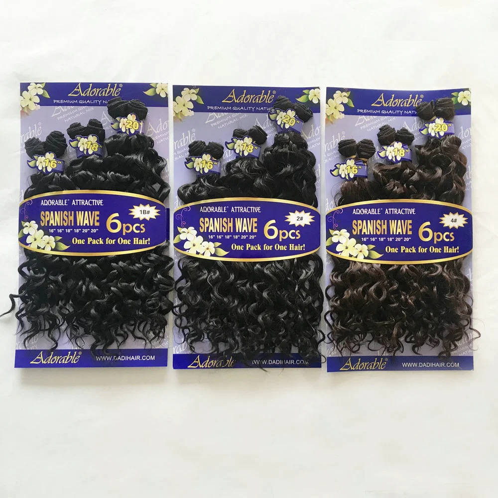 

Adorable synthetic hair weaves Spanish Wave 6 Bundles/lot Unprocessed Curly Hair extensions dropship
