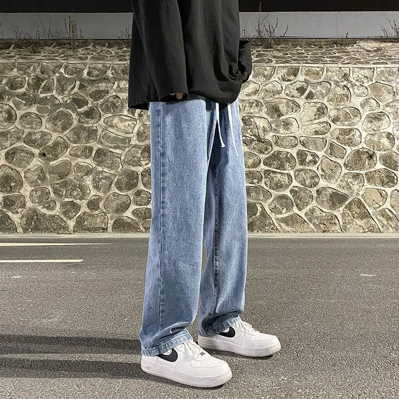 

Smoke Gray Wide Leg Jeans | Women's Oversized Straight Fit Trouser, Casual Street Style Baggy Pants