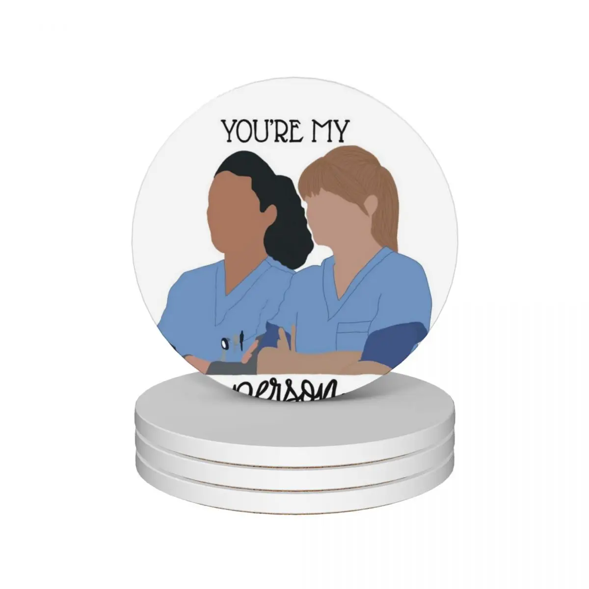 

Meredith and Christina Grey’s Anatomy Ceramic Coasters (Set of 4) table decoration and accessories slate mug mat Coasters