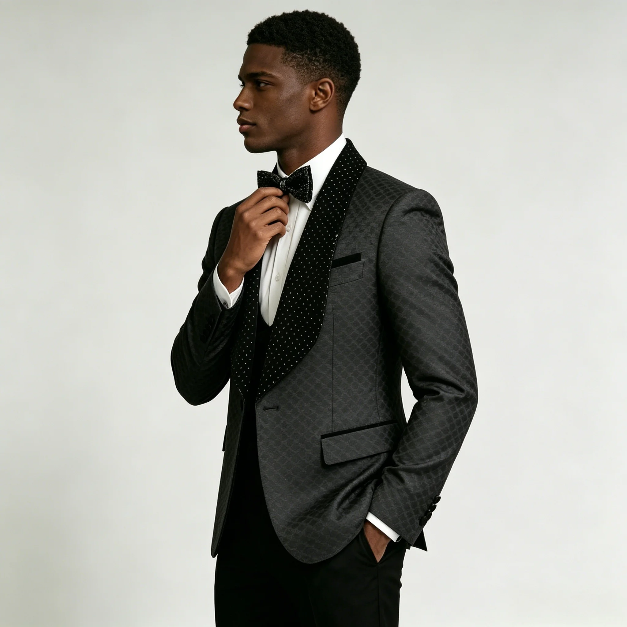 Мужской черный клетчатый костю – обзор и цена Men'S Formal Wear Attire