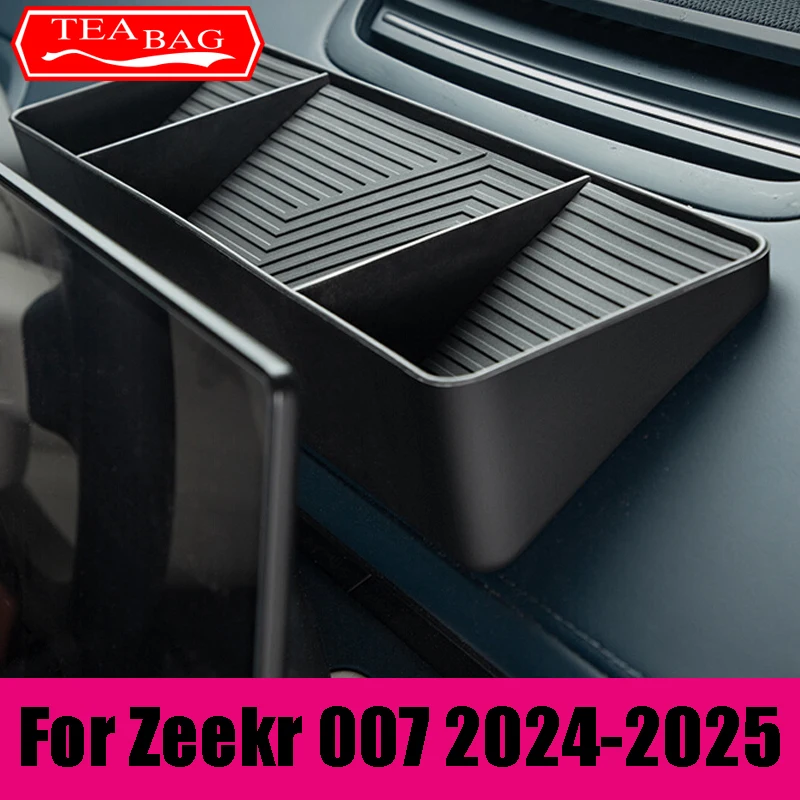 

For Zeekr 007 2024 2025 Car Styling Navigation Rear Storage Box Instrument Center Screen Rear Storage Box Auto Accessories