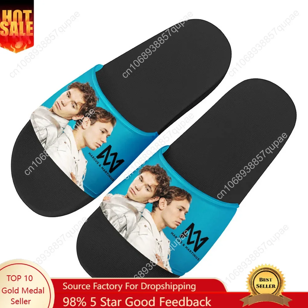 Marcus And Martinus Slippers Home Water Shoes Rap Dance Singer Mens Womens  Breathable Cooling Custom Summer Slipper