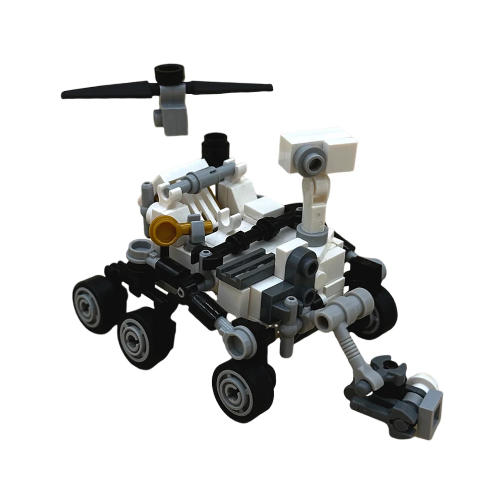 MOC Perseverance Rover And Ingenuity Building Blocks Perseverance Mars Rover & Ingenuity Helicopter NASA Brick Toy Gifts