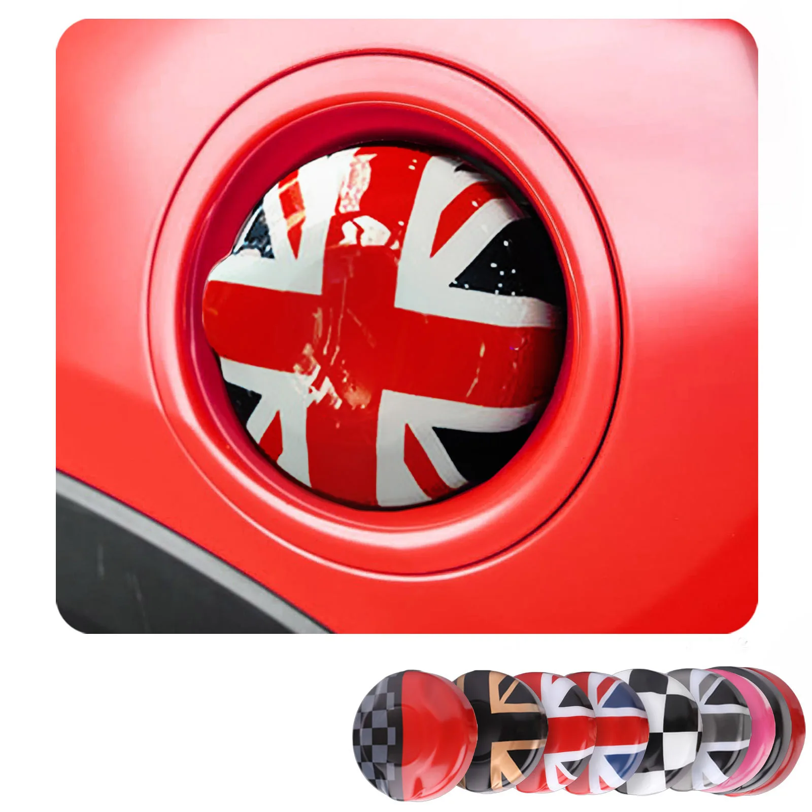 

Fuel Gas Tank Oil Cap Decorative Decal Cover Shell Glossy for mini cooper S hatch one clubman countryman r55 r56 r57 f55 f56 f57