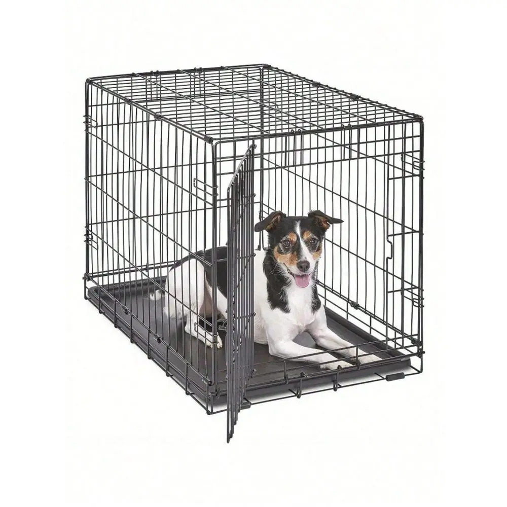 

Homes For Pets Newly Enhanced Single Door ICrate Dog Crate, Includes LeakProof Pan, Floor Protecting Feet, Divider Pane L New P