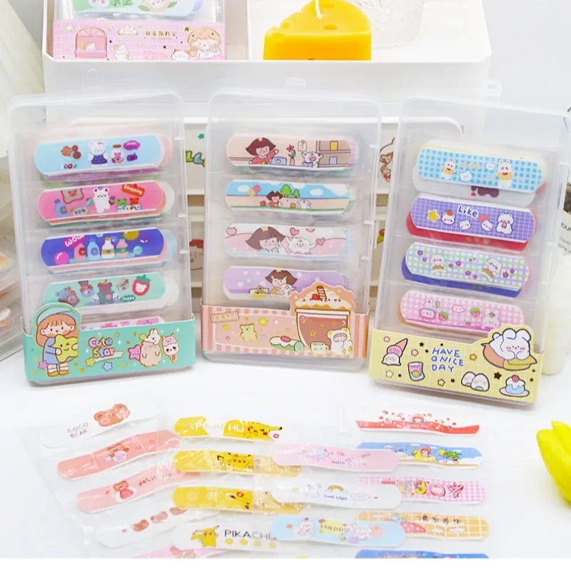 80pcs/box Cartoon Band Aid Portable First Aid Wound Dressing Patch Cute Sticking Plaster Kids Adhesive Bandages Woundplast