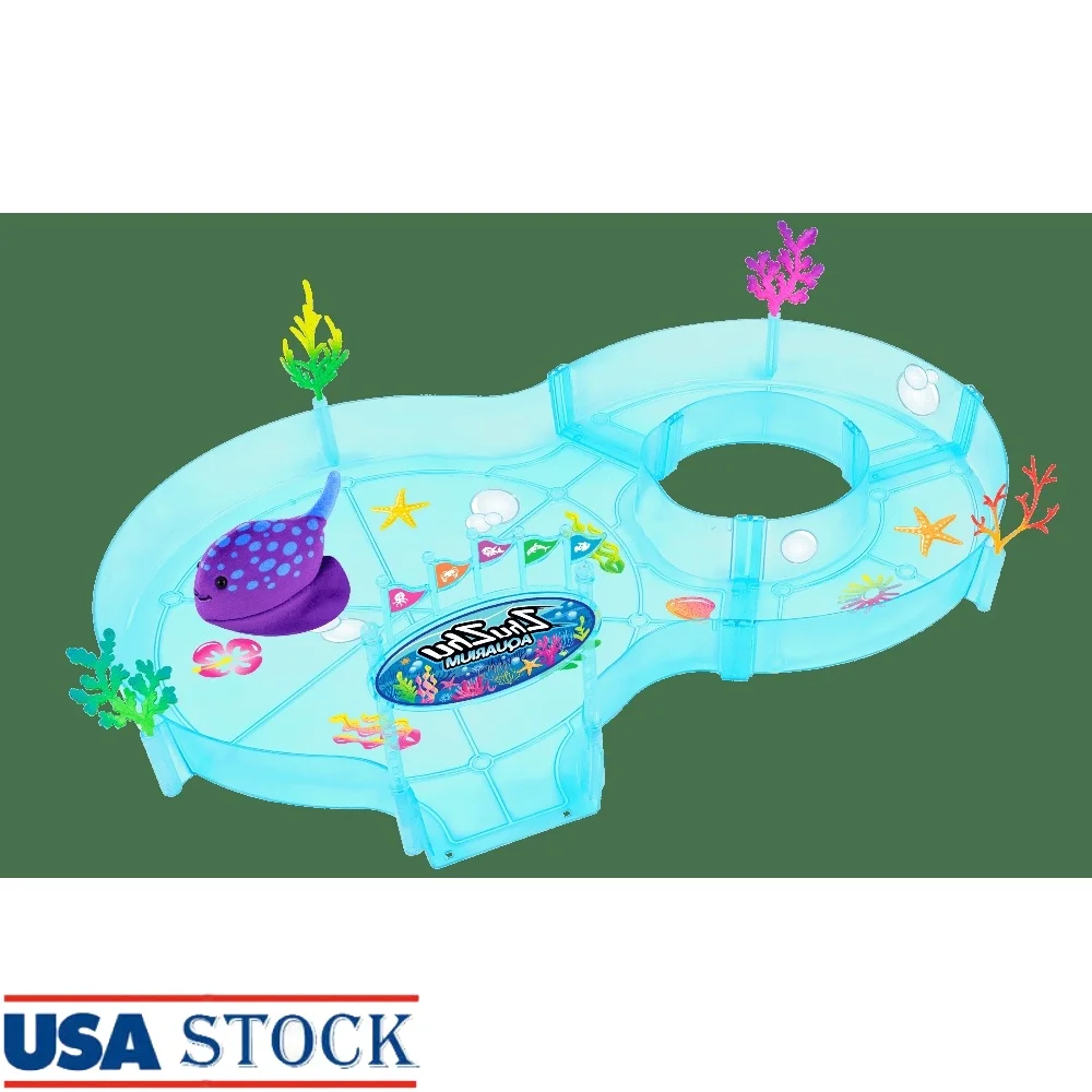 Aquarium Starter Set with Exclusive Blue Stingray Interactive Playful Building Adventure Kids Ages 4 and Up Fun Customizable