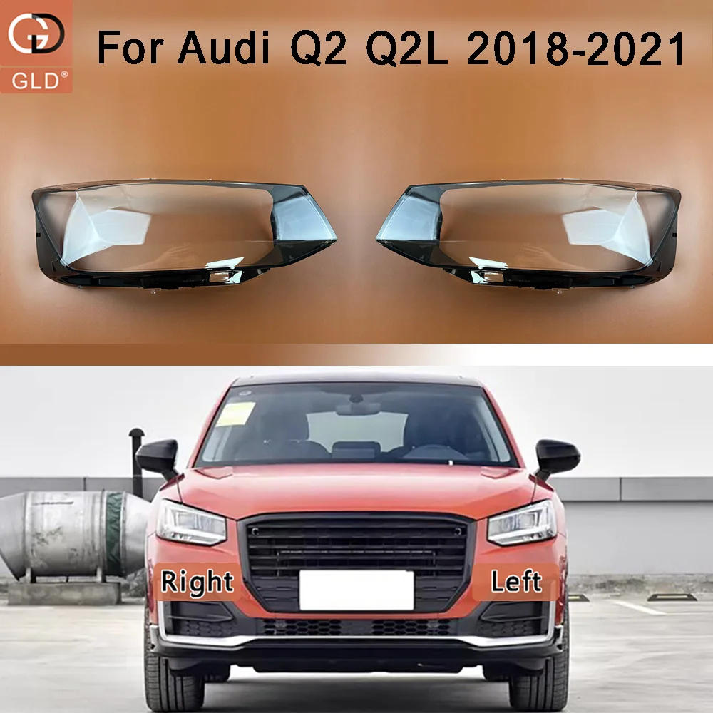 

Car Front Headlight cover For Audi Q2 Q2L 2018 2019 2020 2021 Car Front Headlight Cover Lampshade Lampcover Caps Headlamp Shell