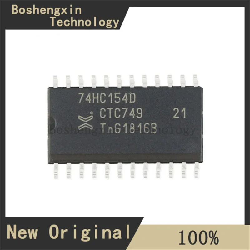 2Pcs 74HC154D 24-pin wide 4-to-16 line decoder/splitter SOIC-24-300mil 74HC154D