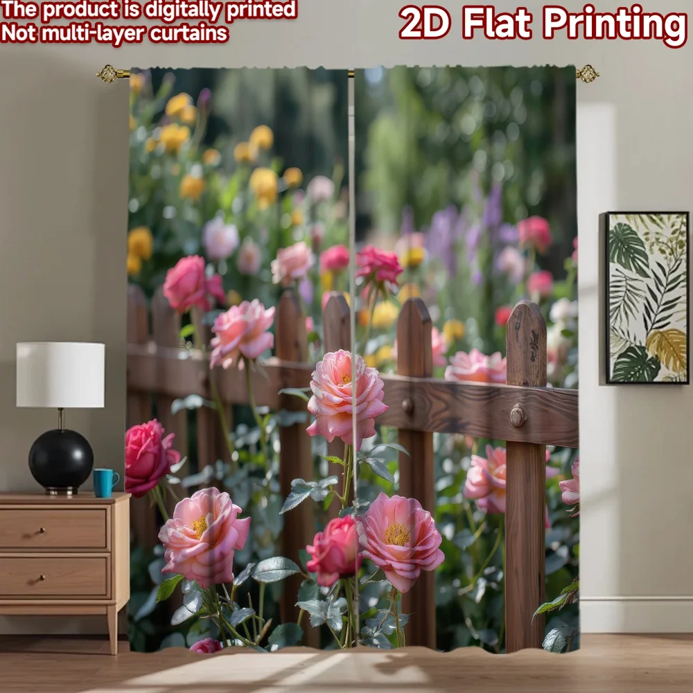 

1pc 2D flat Photography Backdrop Tapestry Colorful Garden Blooms 100% Polyester Holiday Decorations for Holiday decorations for