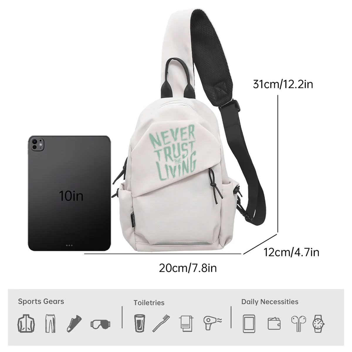 Deutsche Sport-Umhängetasche für Radfahrer, 2026 Neue Nischen-Schultertasche, Unisex Kleine Umhängetasche, Halloween-Geschenk für Studenten – Detail 2