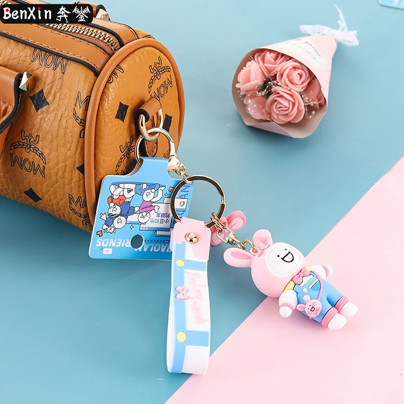 قلادة حقيبة السيارة من مينسو الأزرق الصغير الأصلي وصديقه رائعة ولطيفة