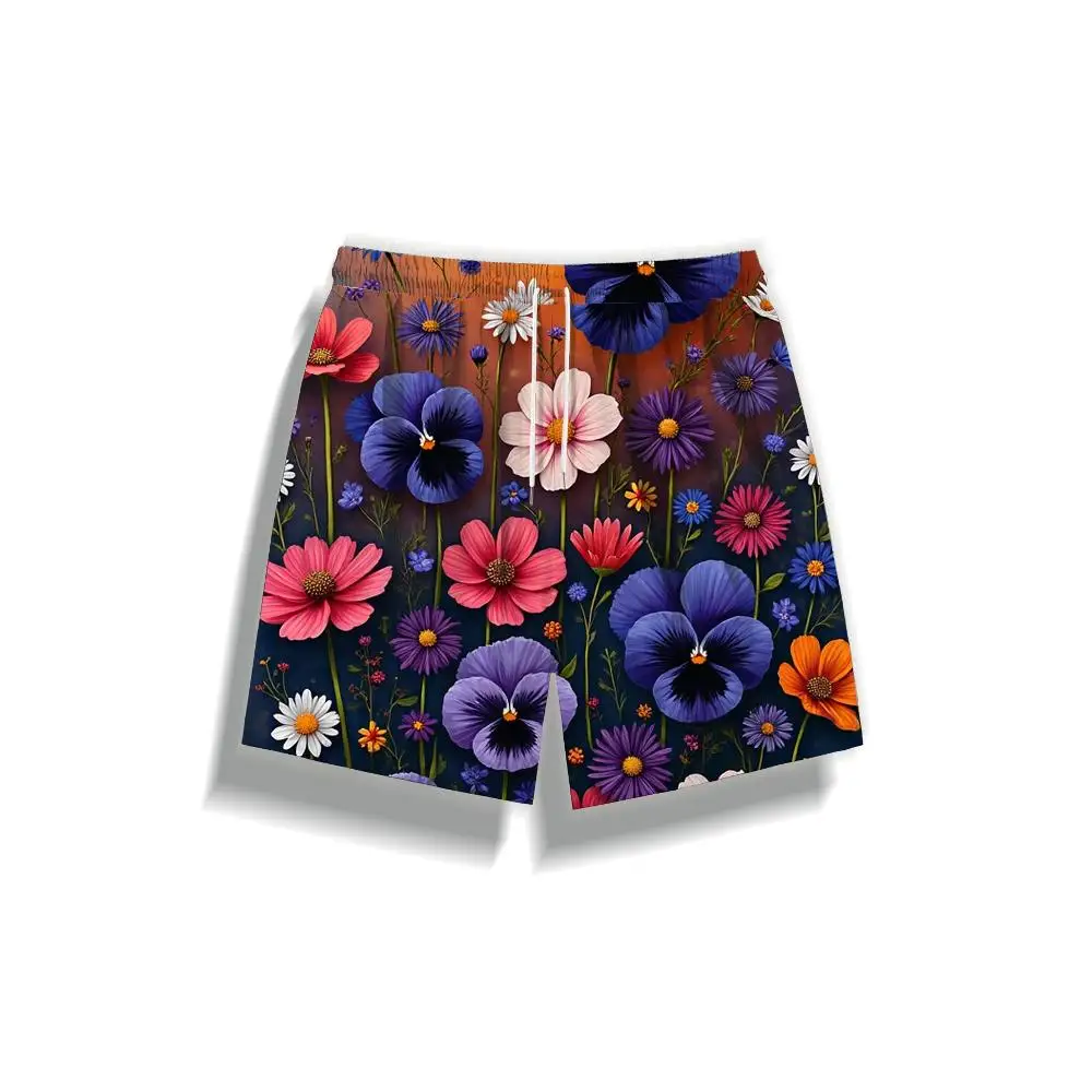 1pcs Men's Short swim trunks2026 Summer 3D Printed Short sleeve Breathable Polyester Quick drying Pants Pants running New pants