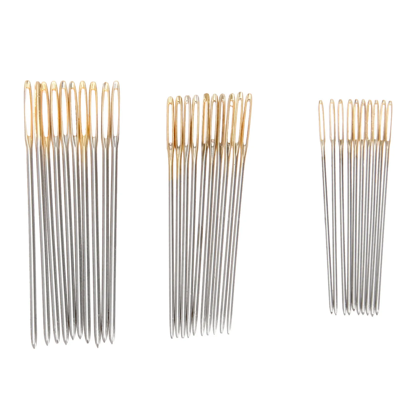 30pcs Hand Sewing Needles Gold Eye Needle Embroidery Tapestry Home Wool DIY Sewing Needles 22# +24# +26#