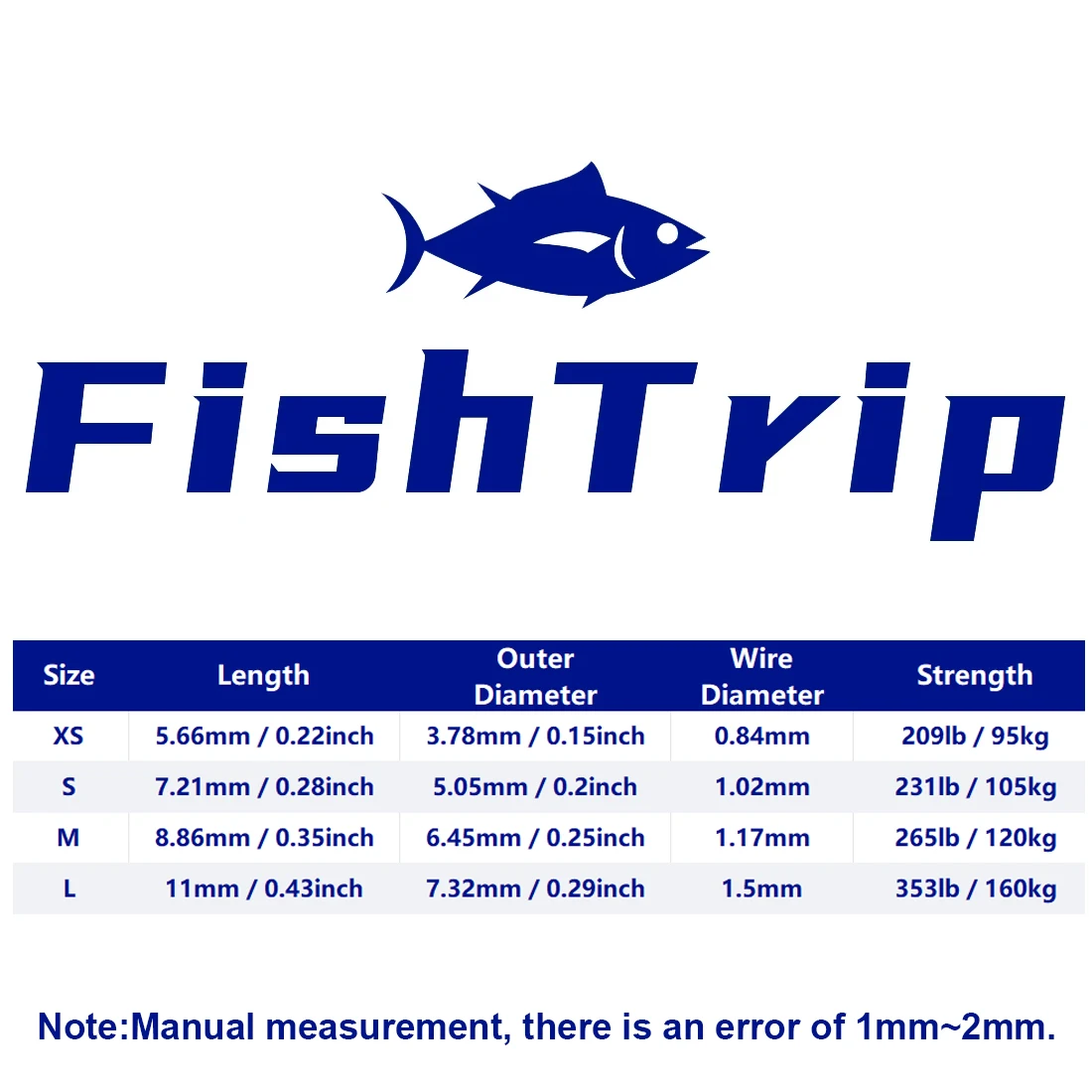 FishTrip Solid Ring Birnenform Edelstahl Salzwasser Süßwasser Angelzubehör für Line Assist Hook Jig Lure Connect – Detail 2