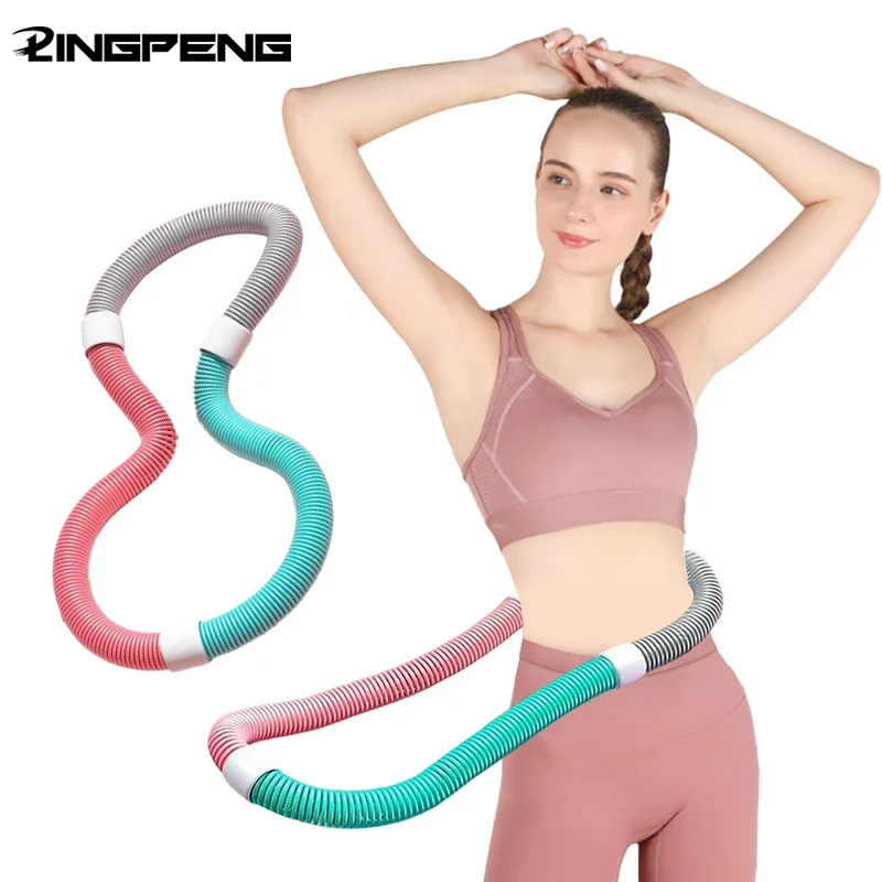 Cercle de fitness lesté en acier pliable à segments pour la protection de la taille et le tonification musculaire à domicile