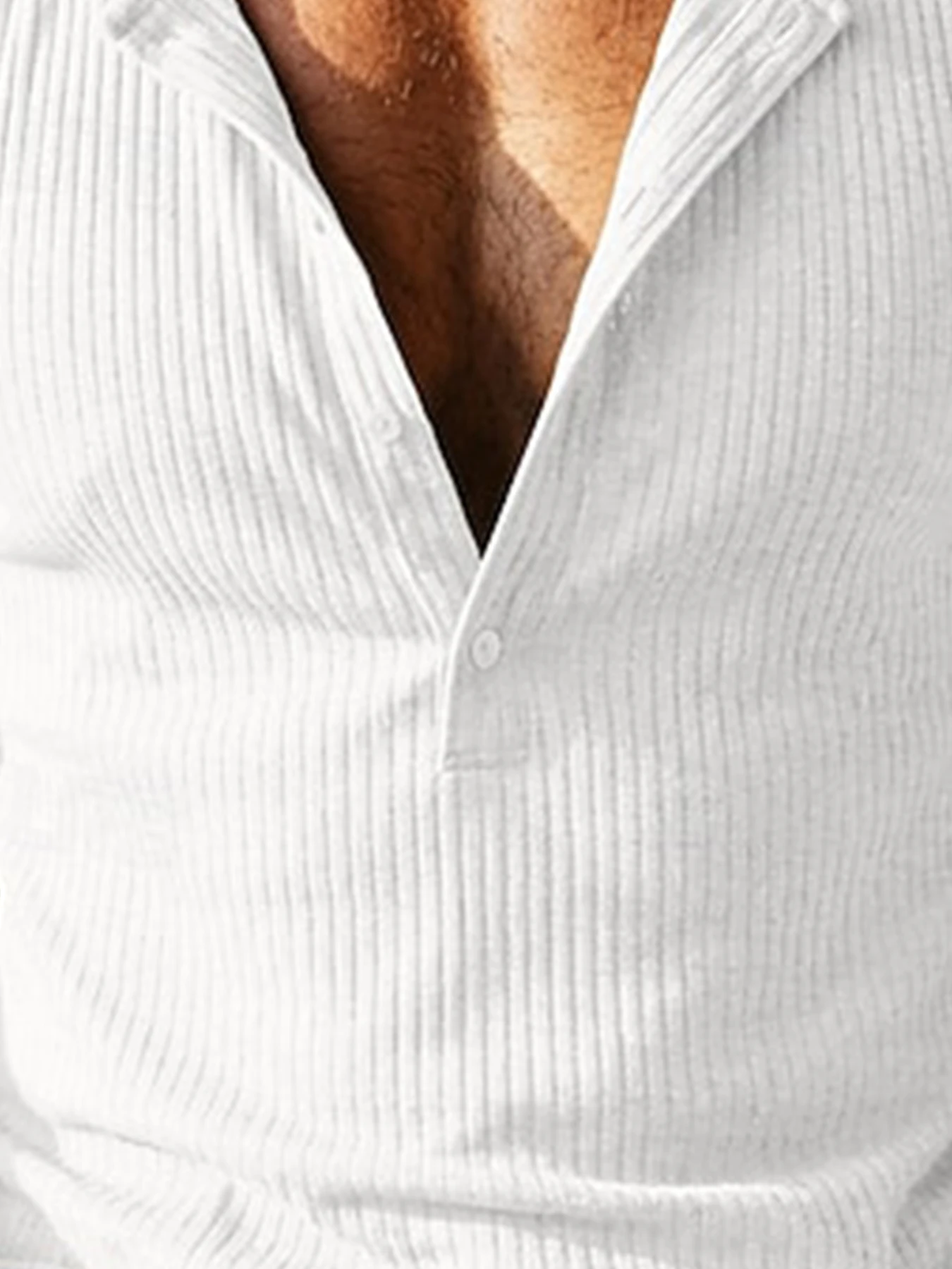 Men's New High-End Ribbed Henley Vest, Stylish Casual and Street Style, Soft and Comfortable Fabric, Summer First Choice