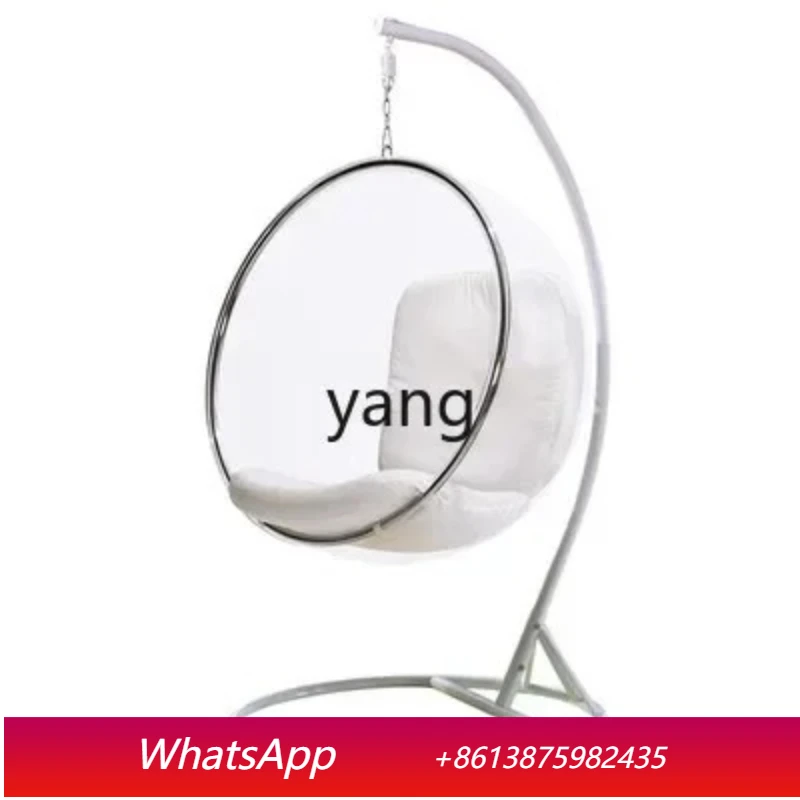 LTT outdoor swing net acrylic hemisphere glass transparent outdoor hanging courtyard hanging chair