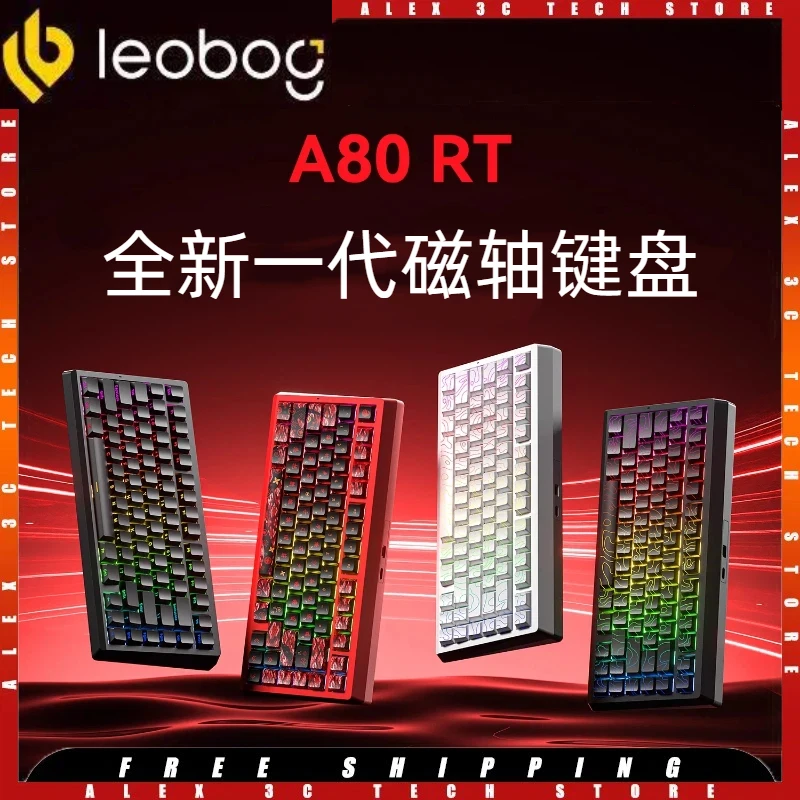 

LEOBOG A80RT 75% Bluetooth Wireless Keyboard E-Sports Magnetic Switch 8k RT0.01mm RGB Ergonomic Gaming Keyboards for Windows PC