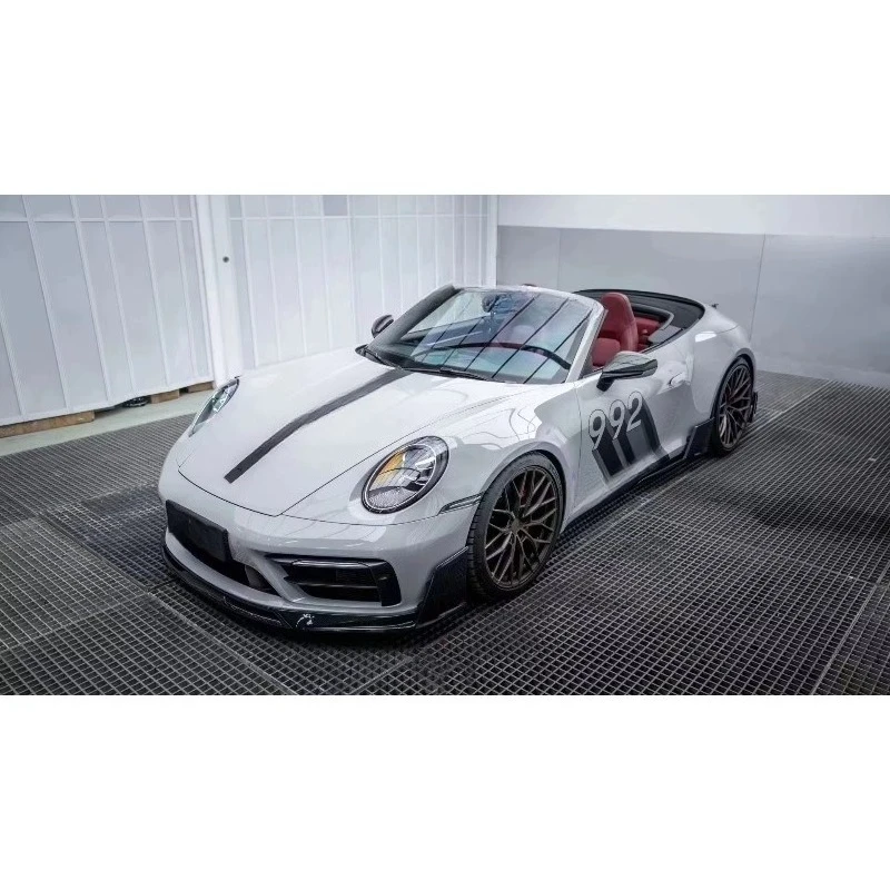 For 992s Carbon Fiber Body Kit 992s Style Dry Carbon Fiber Front Lip Diffuser Spoiler Side Skirt