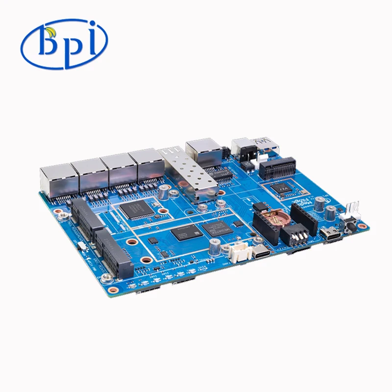 Banana Pi BPI-R4 Lite MT7987 Quad-core Arm Cortex-A53, 2 Go DDR4 8 Go eMMC Flash intégré, prise en charge M.2 pour module 4G/5G