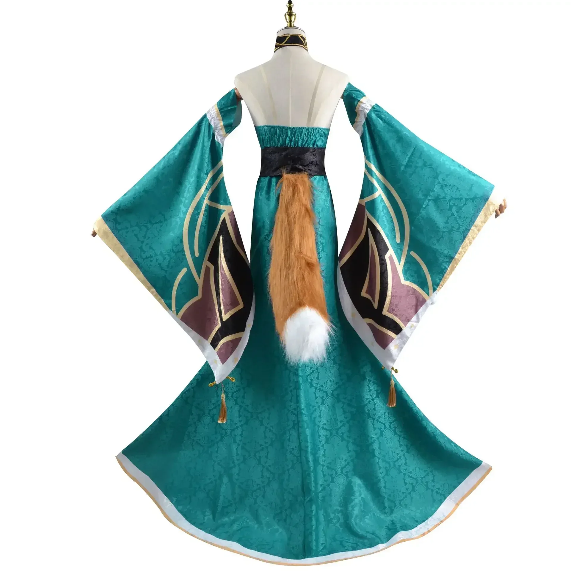 Genshin Impact Game Cosplay para Mulheres, Vestido de Festa de Halloween, Hina Kostum, Fiesta, Ear Tail