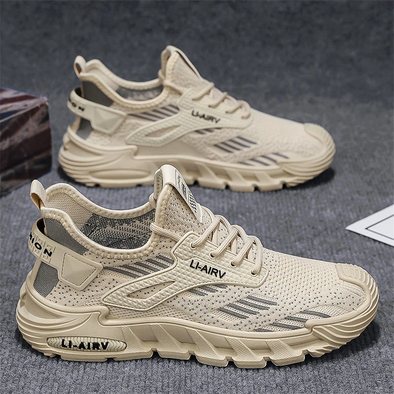 

Men's Summer Breathable Thin Anti-Odor Casual Work Shoes Fashionable Mesh Upwork Office Shoes round Toe Zipper Closure MPPMCK