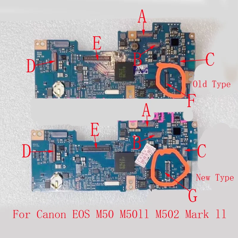 2-10Pcs Lcd Display Touch Camera Control Switch Key Board Flex FPC Connector Plug Jack For Canon EOS M50 M50ll M502 Mark ll 2