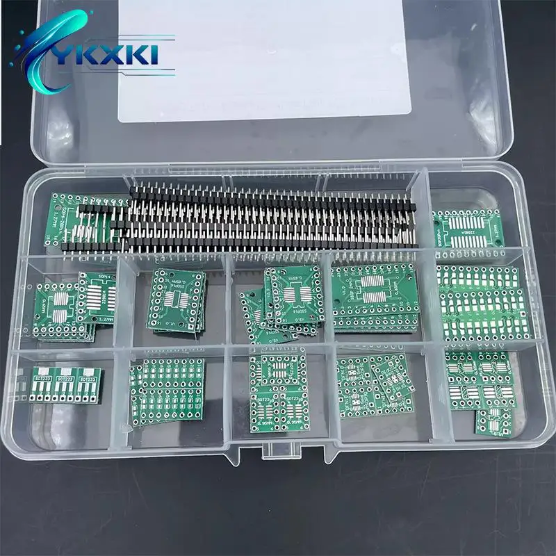 70pcs SMD To DIP Adapter Converter Plate PCB Board Kit Box SOP8 SOP10 SOP14 SOP16 SOP20 SOP24 SOP28 SOT89 to SOT223 Board image 3