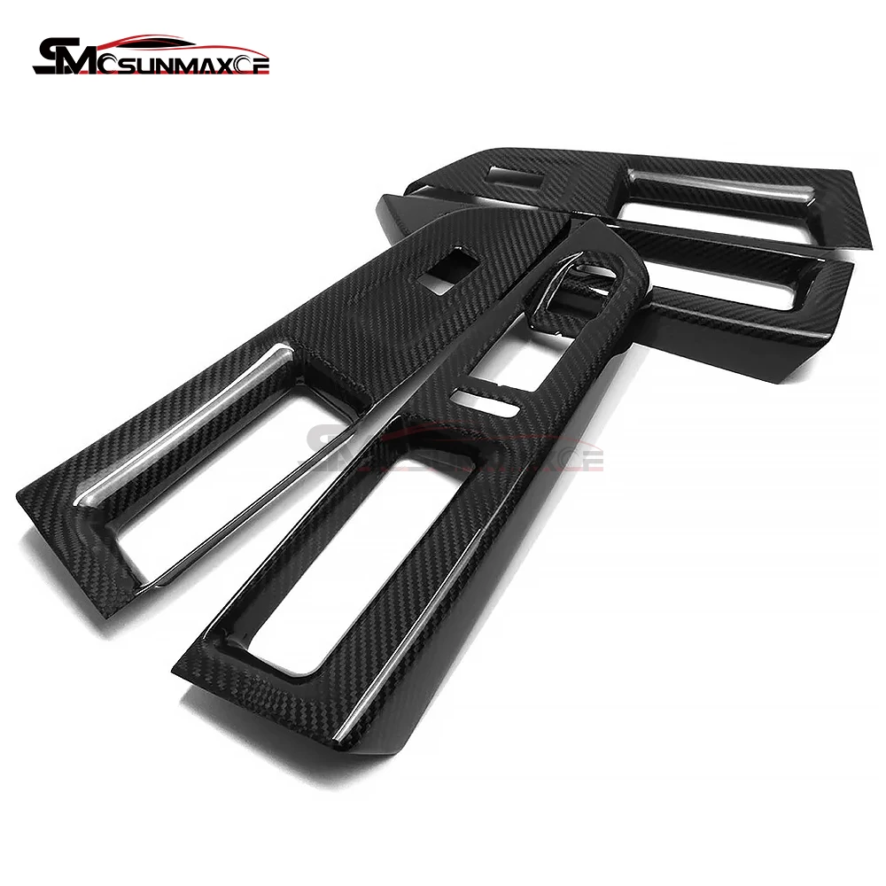 For Golf 8 MK8 Golf 8.5 MK8.5 Golf R GTI GTD GTE 2020-2026 Carbon Fiber Door Strip Window Lift Switch Interior Trim Cover Stick view 5