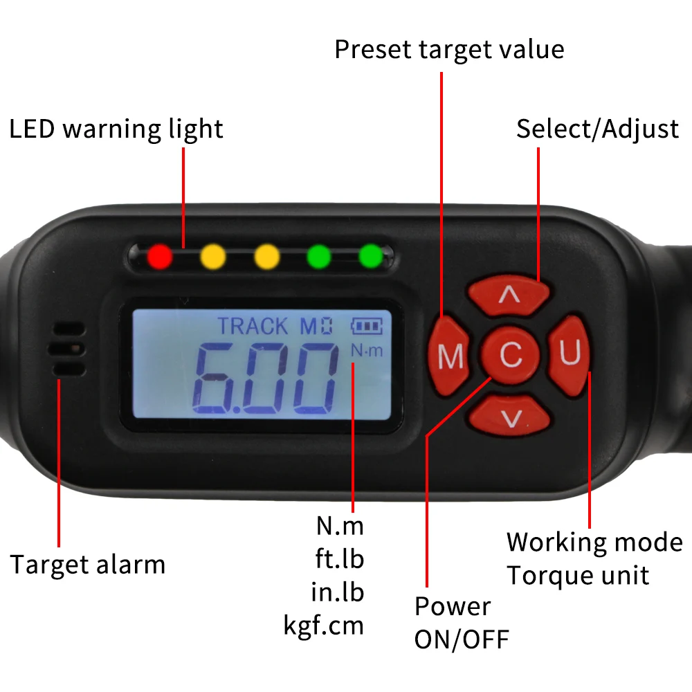 ARITER Mini Digital Torque Wrench 1/4‘’ 3/8‘’ Professional Adjustable Bike Car Repair Torque Wrench Hand Tools