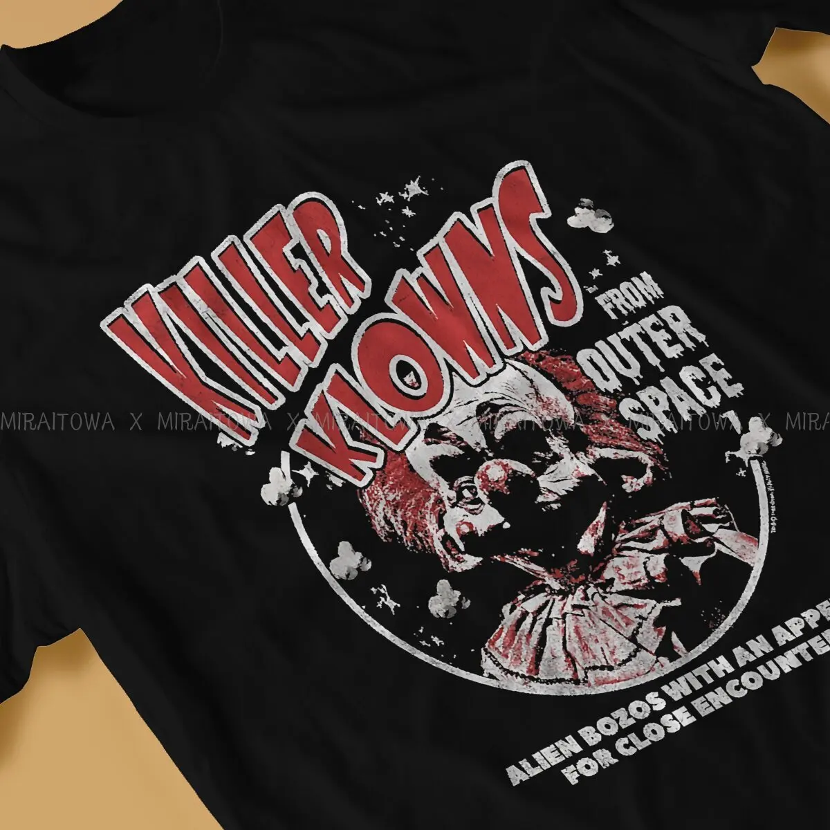 Alien Bozos  TShirt For Men Killer Klowns from Outer Space horror Film Clothing Fashion T Shirt Soft Printed Creative Gift