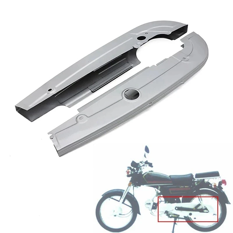 Cubierta de protección de cadena de motocicleta, caja de cadena con todo incluido para Jialing JIALING JH70 Honda C65 C70 C90 65 70 90