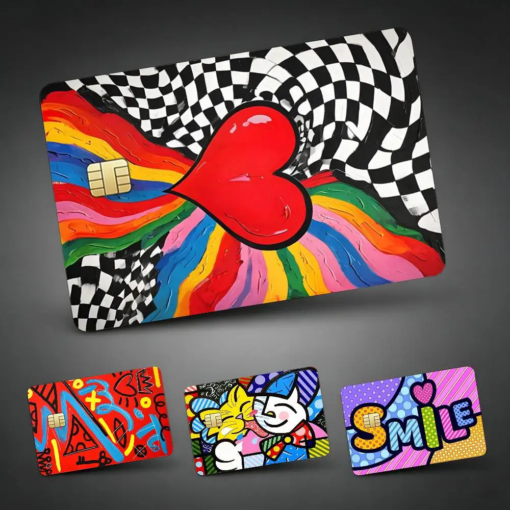 

B-BrittoES Happy Art Movement Sticker Decoration Creative Bank Card Bus Metro Waterproof Sticker
