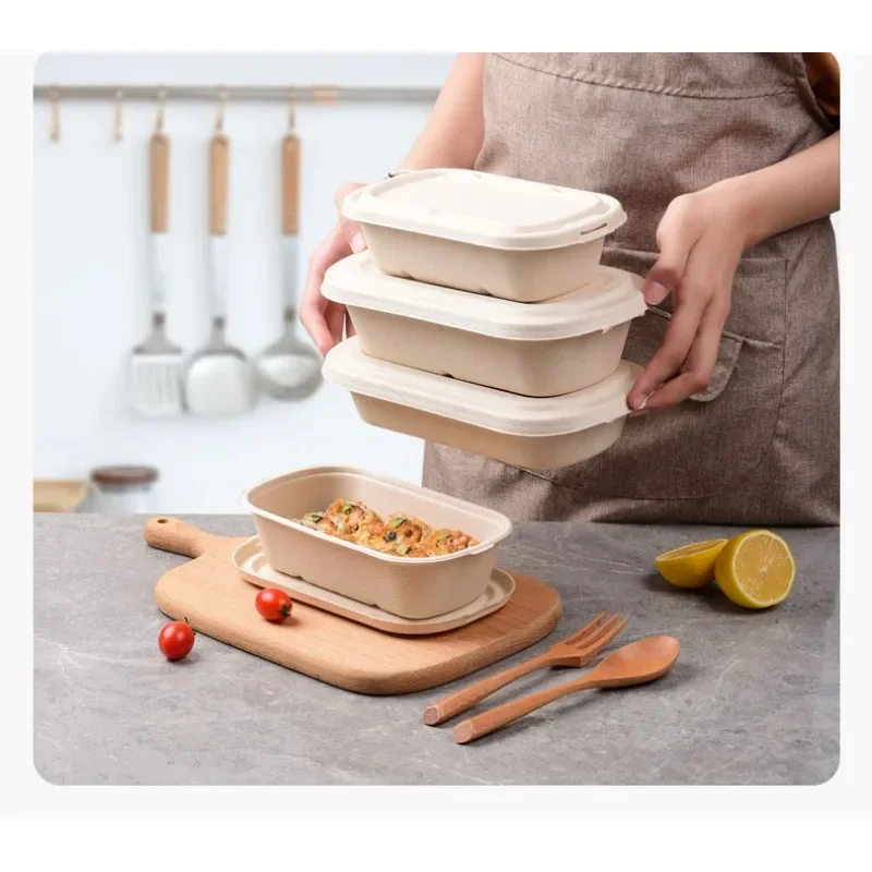 

Disposable Eco-friendly Salad Box Hamburger Box Fast Food Takeout Cutlery Carry French Fries Cake Sandwich Hot Dog