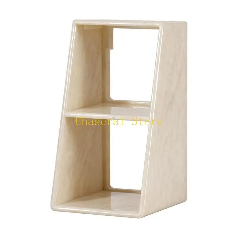 E7CE Handcrafted Retro Mini Shelf for 1:12 Scale Dollhouses Desktop Display Decoration