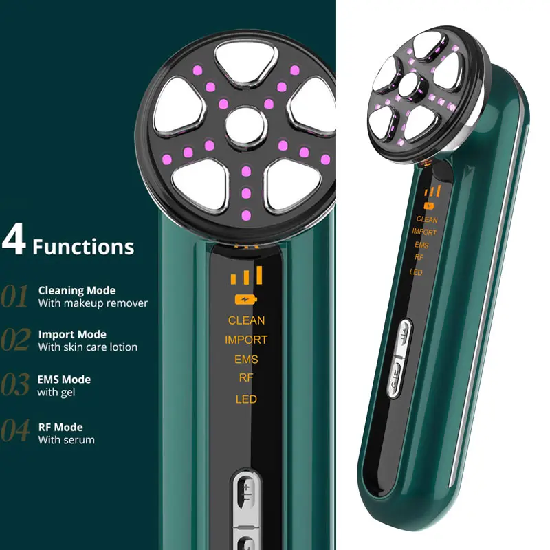 Microcurrent Facial Device Face Lifting Machine คอกระชับผิวนวด LED Light Therapy การสั่นสะเทือน Rejuvenation Beauty TOOL