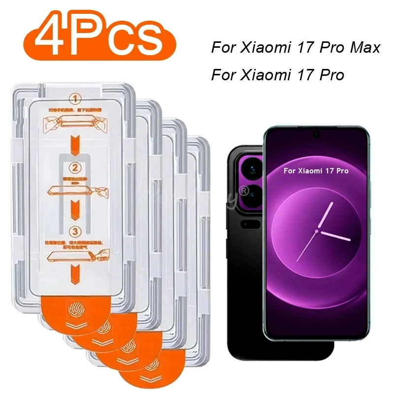 4 Stück HD Panzerglas für Xiaomi Redmi Note 14 Pro 13 12 11 10 9 8 Note 15C 5G 14C 13C 12C Einfach zu Installierender Displayschutz