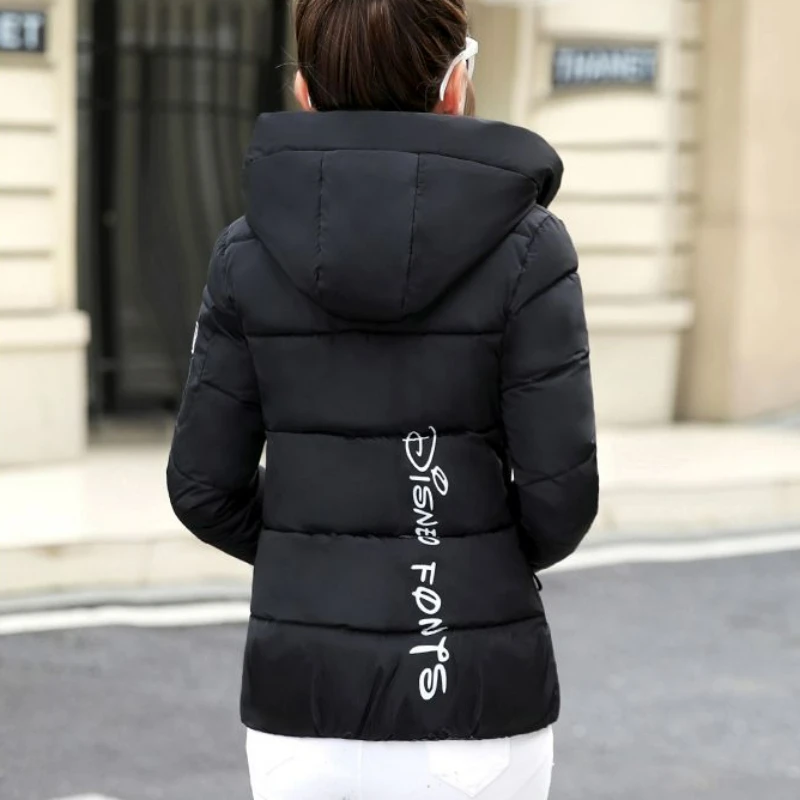 Women 2023New Cotton Coat Winter Jacket Female Slim Parkas Hooded  Large Size All-match Outwear Warm Hin Thin Thickened Overcoat