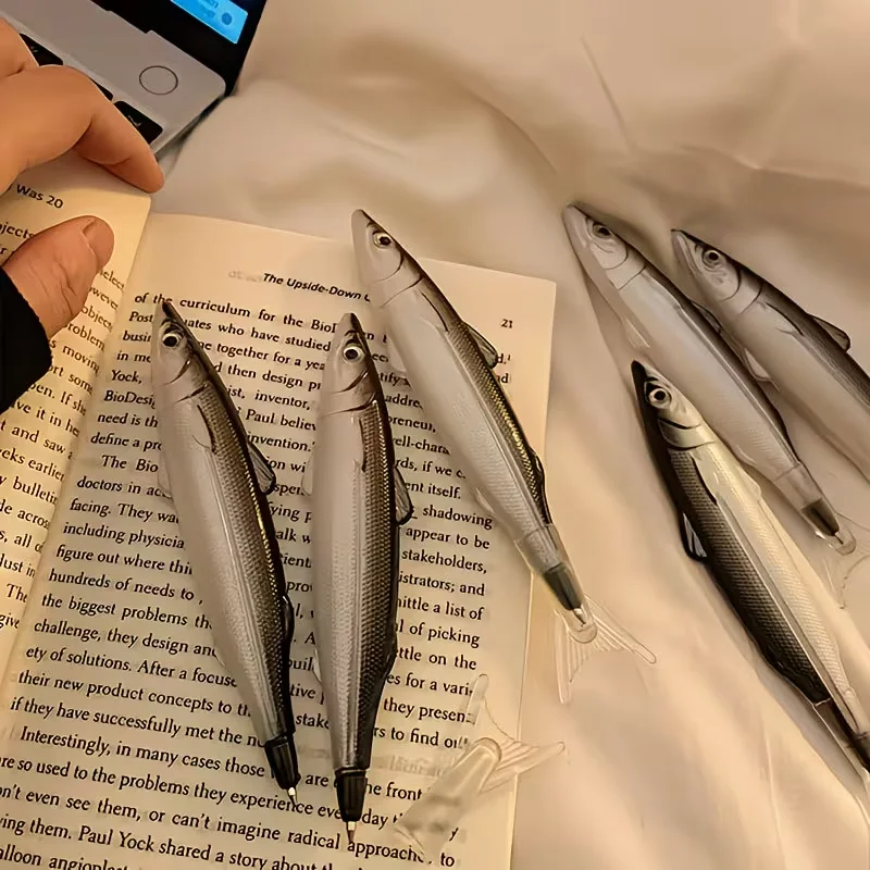 5 creative and interesting gel pens in the shape of salted fish, suitable for writing and perfect as office and party gifts