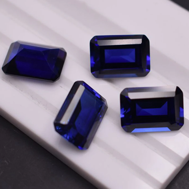 

Natural Sapphire Emerald Cut Multiple Sizes VVS Loose Gemstones For Jewelry Making Premium Gemstones