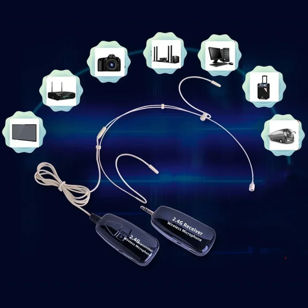 

Professional 2.4G Wireless Microphone Headset Handheld Mic For Voice Teaching Professional Musical Instrument Equipment Parts